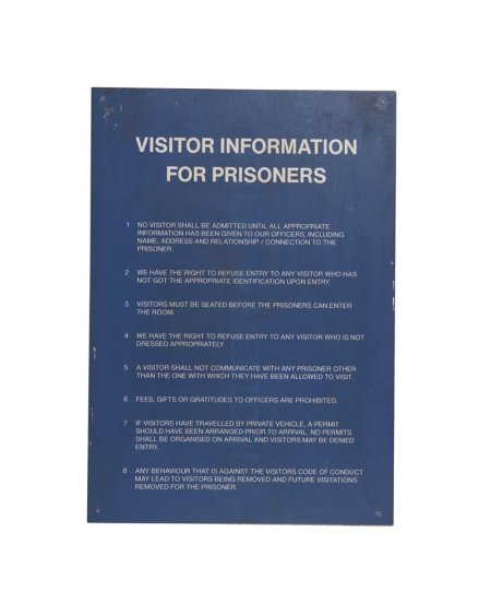 Prison Sign Visitor Information